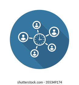Efficiency Management Icon. Business Concept. Flat Design. Isolated Illustration.
