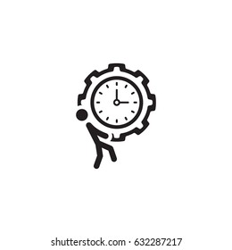 Efficiency Management Icon. Business Concept. Flat Design. Isolated Illustration