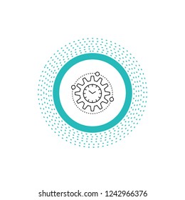 Efficiency, management, processing, productivity, project Line Icon. Vector isolated illustration