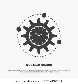 Efficiency, management, processing, productivity, project Icon. glyph vector gray symbol for UI and UX, website or mobile application