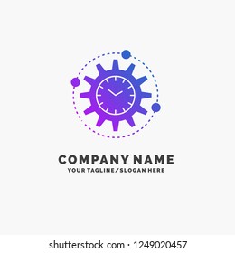 Efficiency, management, processing, productivity, project Purple Business Logo Template. Place for Tagline.