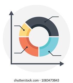 
Efficiency measure or swot analysis flat vector icon
