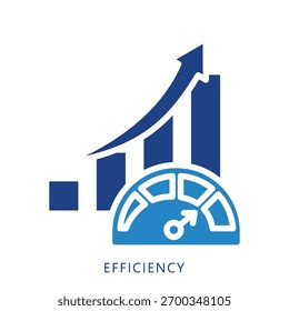 Icono de ilustración mini de eficiencia. Uso Para El Concepto Moderno, Impresión, Ui, Ux Kit, Web Y Desarrollo De App. Vector Relacionado Con Finanzas De Negocios, Administración Y Más