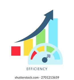 Icono de ilustración mini de eficiencia. Uso Para El Concepto Moderno, Impresión, Ui, Ux Kit, Web Y Desarrollo De App. Vector Relacionado Con Finanzas De Negocios, Administración Y Más
