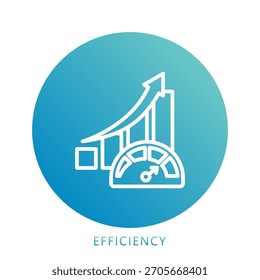 Ícone de Ilustração Mini Eficiência. Use Para Conceitos Modernos, Impressão, Ui, Kit Ux, Desenvolvimento De Web E Aplicativos. Vetor Relacionado Ao Financiamento De Negócios, Gestão E Muito Mais