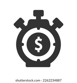 Efficiency money icon, Vector Graphics