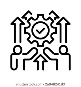 Efficiency and Optimization line icon. linear style sign for mobile concept and web design. Outline vector icon. Symbol, logo illustration. Vector graphic
