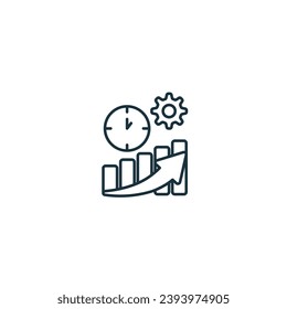 Efficiency outline icon. Monochrome simple sign from productivity collection. Efficiency icon for logo, templates, web design and infographics.