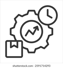 Efficiency Outline Icon Vector Illustration