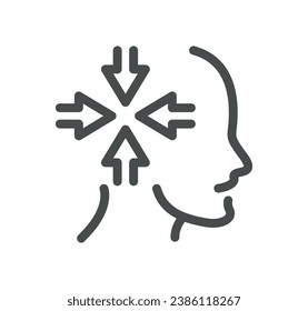Esquema de iconos y vector lineal relacionados con la eficiencia y el rendimiento.