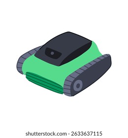 eficiência piscina limpeza robô cartoon. inovação de conveniência, filtração de sução, detritos algas eficiência piscina limpeza robô sinal. isolado símbolo vetor ilustração