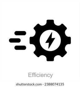 Efficiency and productivity icon concept