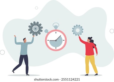 Eficiencia o productividad, gestión de recursos y tiempo para optimizar el mejor resultado de trabajo, aumentar el rendimiento con un proceso eficaz.
