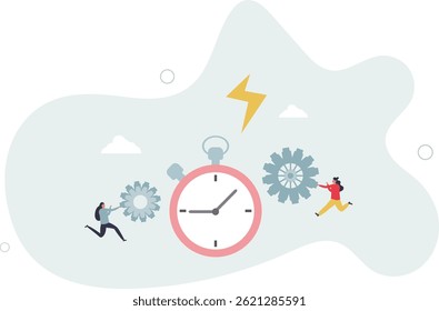 Efficiency or productivity, manage resources and time to optimize best work result, increase performance with effective process, character life .