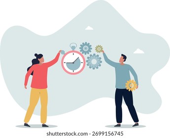 Eficiência ou produtividade, gerenciar recursos e tempo para otimizar o melhor resultado de trabalho, aumentar o desempenho com processo.vida e emprego efetivos de pessoas.