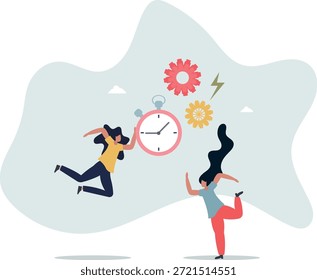 Effizienz oder Produktivität, Verwaltung von Ressourcen und Zeit, um das beste Arbeitsergebnis zu optimieren, die Leistung mit effektivem Prozess, Leben und Beschäftigung von Menschen zu erhöhen.