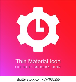 Efficiency red and pink gradient material white icon minimal design