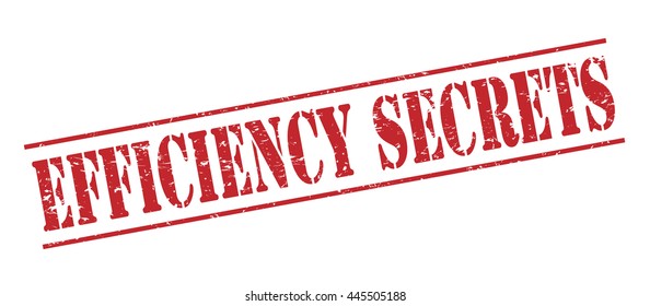 efficiency secrets vector stamp on white background