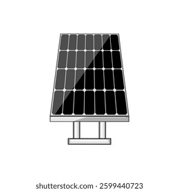 efficiency solar panels cartoon. installation grid, cells silwattage, monocrystalline polycrystalline efficiency solar panels sign. isolated symbol vector illustration