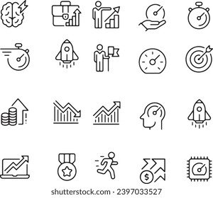 Efficiency - thin line vectordesign icon