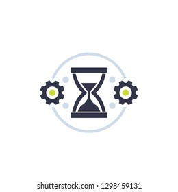 efficiency, time management and productivity, vector icon