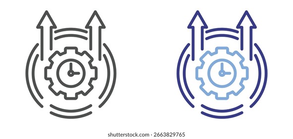 Eficiencia de dos hojas de iconos de color