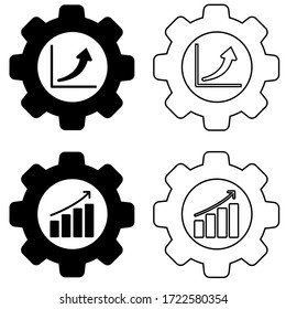 Efficiency Vector Icon Set Production Illustration Stock Vector ...