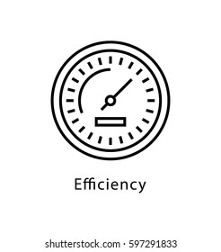 Efficiency Vector Line Icon