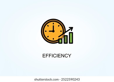 Vector de eficiencia o ilustración de símbolo de logotipo