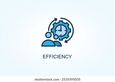 Efficiency vector or logo sign symbol illustration