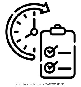 Effizienz-Web-Symbol im Gliederungsstil