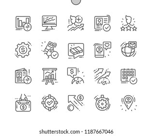 Efficiency Well-crafted Pixel Perfect Vector Thin Line Icons 30 2x Grid for Web Graphics and Apps. Simple Minimal Pictogram