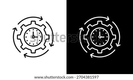 Efficiency White Icon Set Design