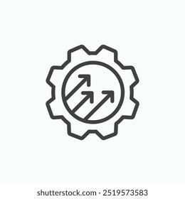 Efficiencylinesimple icon in line style.
