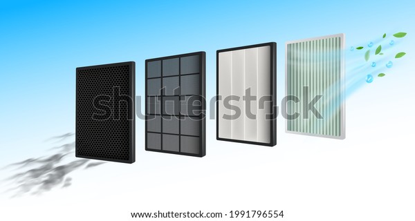 Efficient air filtration technology Prevent small\
dust, virus, bacteria. Air filter layer in air conditioners, cars,\
air filters. For maximum efficiency and good health.Realistic\
vector file.