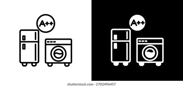 Ilustração de vetor de linha de ícone de equipamentos eficientes