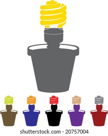 Efficient Bulb is Growing in the Pot