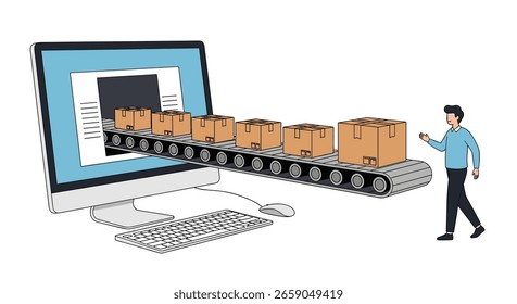 Efficient digital fulfillment process streamlining your online operations with automated package delivery