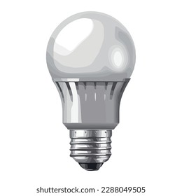 La bombilla eléctrica eficiente brilla brillantemente con innovación aislada