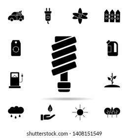Efficient, electricity, lightbulb icon. Universal set of ecology for website design and development, app development