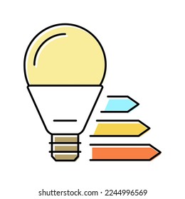 efficient light bulb color icon vector. efficient light bulb sign. isolated symbol illustration