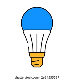 efficient light bulb line icon vector. efficient light bulb sign. isolated symbol illustration