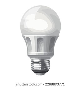 La bombilla eficiente brilla un icono brillante aislado