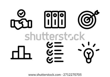 Efficient Management Icon Set – Detailed Organization and Leadership Symbol Collection for Business and Workflow Design
