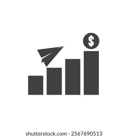 efficient is money icon vector element design template