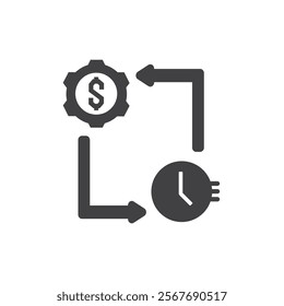 efficient is money icon vector element design template