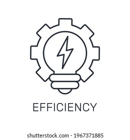 An efficient process. Competent use of opportunities. Vector linear icon isolated on white background.