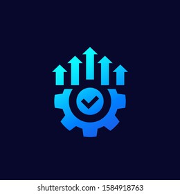 efficient production and efficiency icon, vector