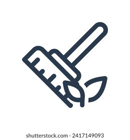 Efficient Rake Tool Vector Icon Illustration