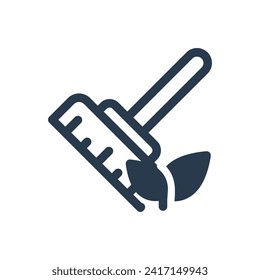 Efficient Rake Tool Vector Icon Illustration